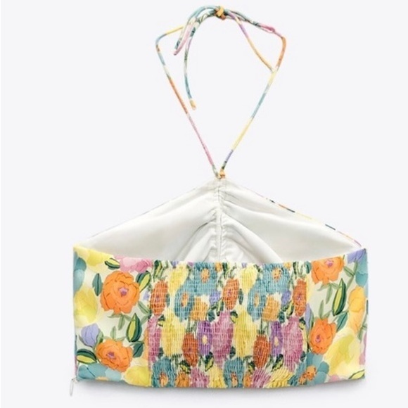Zara Floral Halter Tie top - Picture 7 of 8